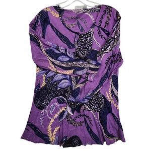 Masai Violet Danita Large‎ Top Bohemian Art To Wear Lagenlook Whimsigoth READ